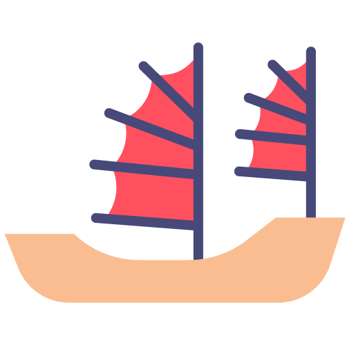 icono de barco con dos velas
